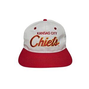 Vintage Kansas City Chiefs Script Hat Sports Specialties White Snapback 90s NFL